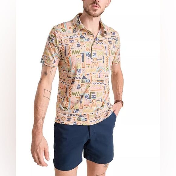 Chubbies Disco Deserts Tailored-Fit Performance Print Polo - Picture 1 of 9